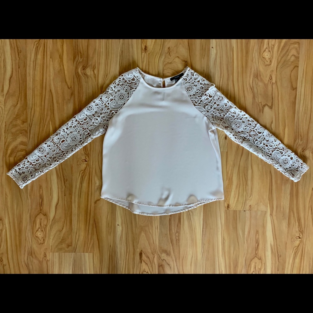 Crochet-Sleeved Blouse